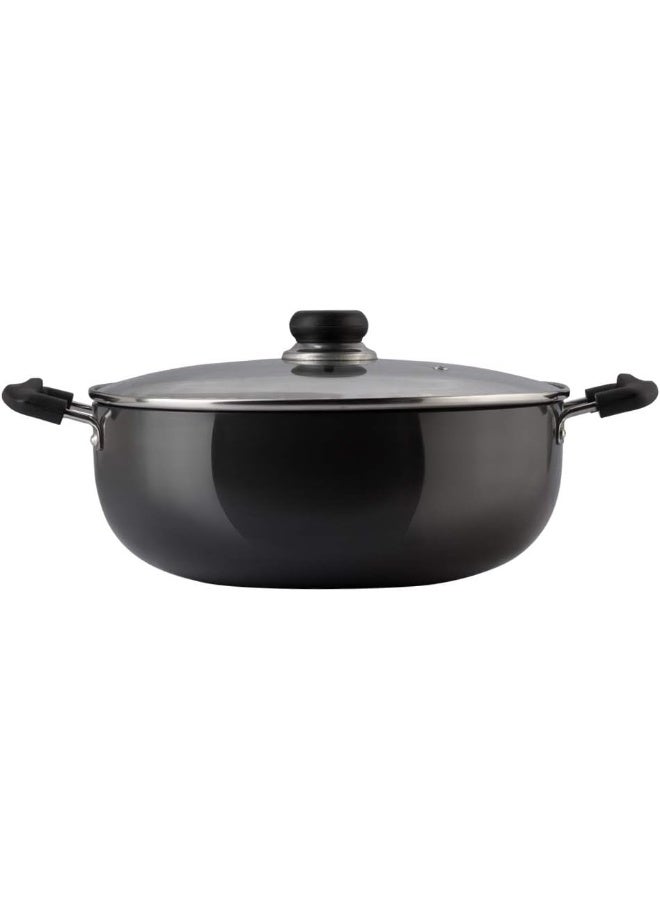 Vinod Hard Anodized Deep Kadai with Glass Lid- 18 cm, 1.6 Ltr Non - Induction - Image 2