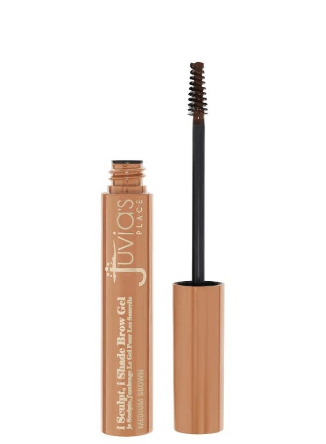 Juvia's Place Isculpt Ishade Eyebrow Gel Waterproof Gel For Eyebrows Eyebrow Tint Eyebrows Makeup Enhancer Eyebrow Gel Filler Tinted Brow Gel Advanced Eyebrow Gel Definer (Medium Brown) - Image 1