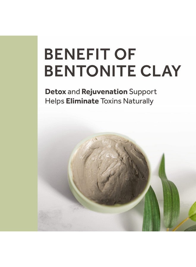 FOSSIL مسحوق طين البنتونيت الغذائي من الكالسيوم، 1 رطل، طين طبيعي صالح للأكل، يستخدم في معجون الأسنان وغيره، قناع إزالة السموم من المعادن الثقيلة وتنظيف الشعر والوجه، مسحوق طين الشفاء الهندي - Image 2