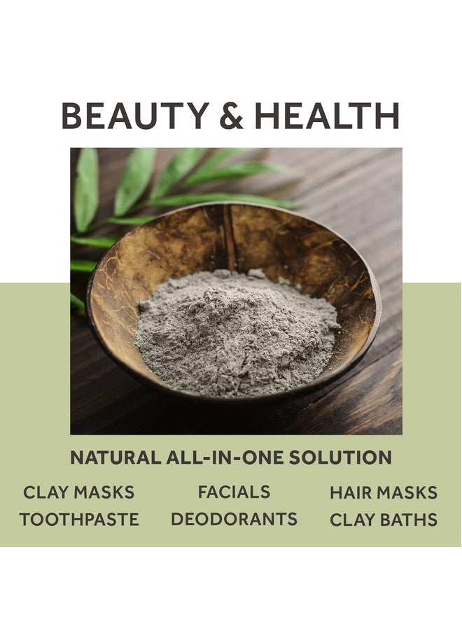 FOSSIL مسحوق طين البنتونيت الغذائي من الكالسيوم، 1 رطل، طين طبيعي صالح للأكل، يستخدم في معجون الأسنان وغيره، قناع إزالة السموم من المعادن الثقيلة وتنظيف الشعر والوجه، مسحوق طين الشفاء الهندي - Image 3