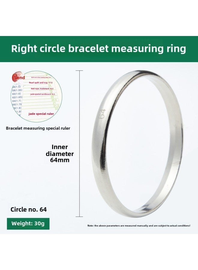 Round Bracelet Measuring Ring 50-68 Wrist Measuring Inner Diameter Measuring Jade Ring Mouth Ring Number Gold And Silver Bracelet Measuring-Model:Circle Bracelet (No. 64)  - Image 1