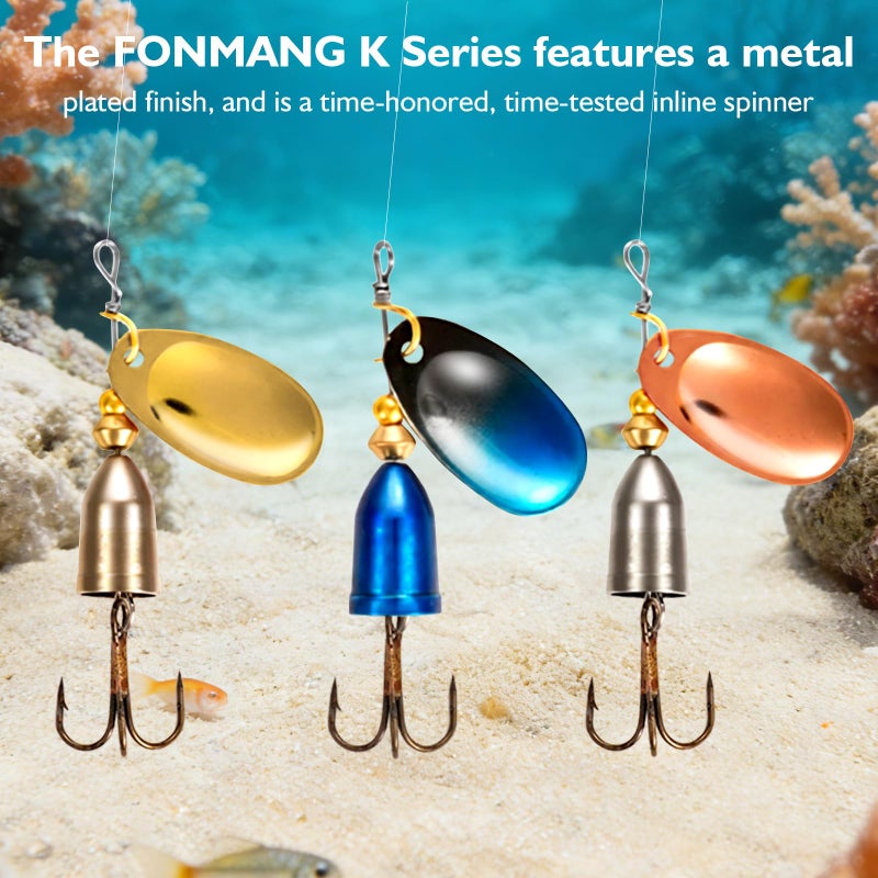 FONMANG Fishing Lure Spinners, 12pcs Spinner baits for Freshwater and Saltwater,2026 New Trout Fishing Lures Also for Bass Crappie Salmon Walleye - Image 4
