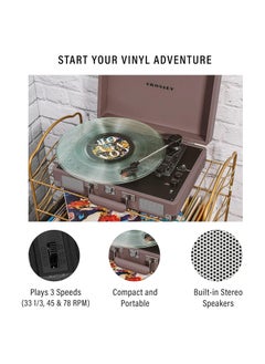Crosley Crosley CR8005F-PS Cruiser Plus Vintage 3-Speed Bluetooth in/Out Suitcase Turntable Purple Ash  - Image 5