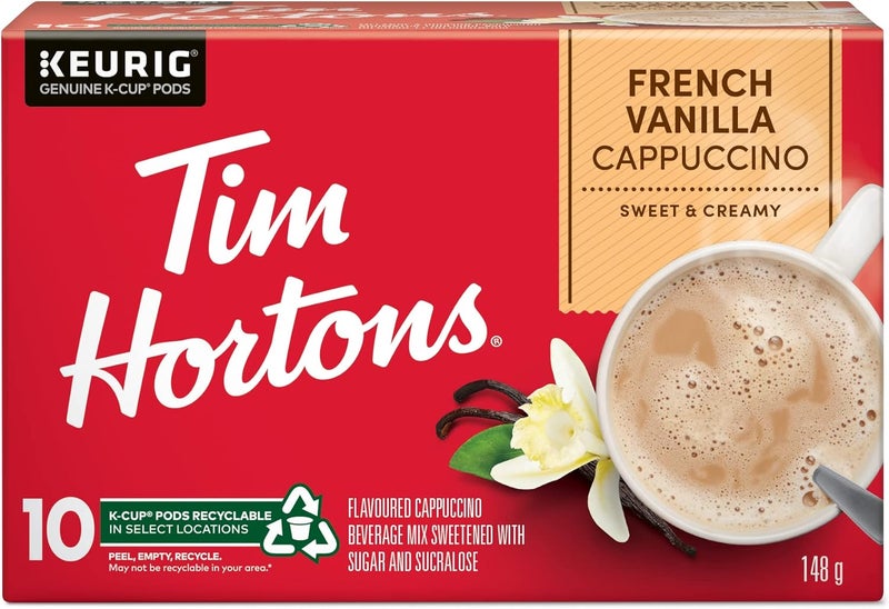 Tim Hortons French Vanilla Cappuccino K-Cup Pods - 8 Count - Image 1
