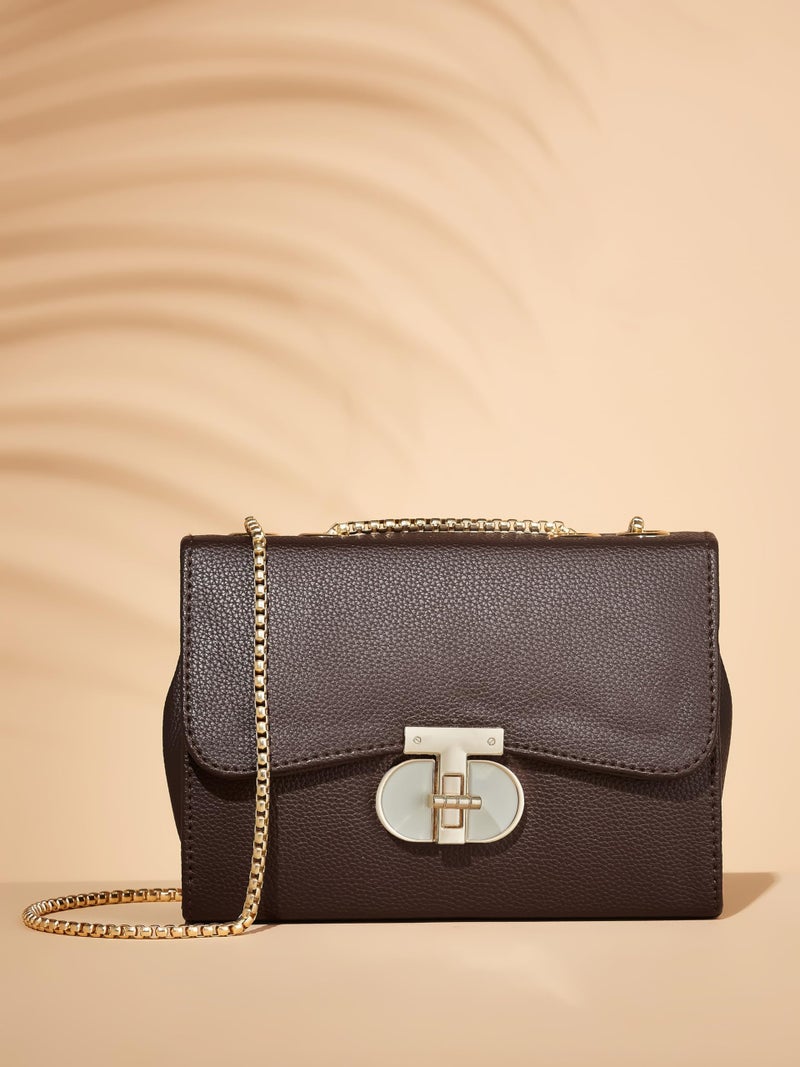 Fargo PU Women's Sling Bag Cross-Body (Brown) - Image 3