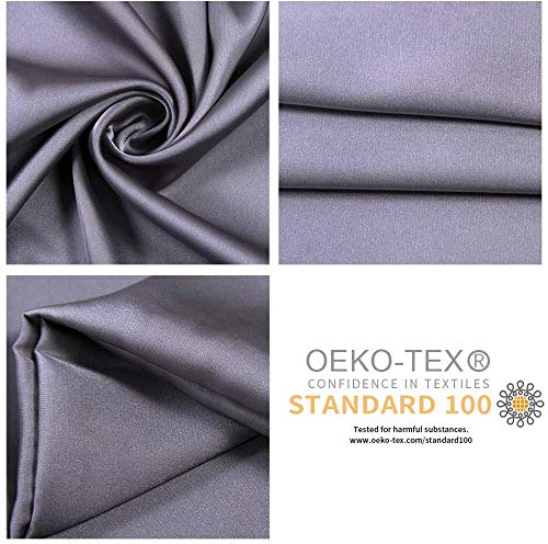Jocoku Jocoku 100% Mulberry Silk Pillowcases Set of 2 for Hair and Skin and Super Soft and Breathable Queen Size Nature Silk Pillowcases (Queen  Gray)  - Image 5