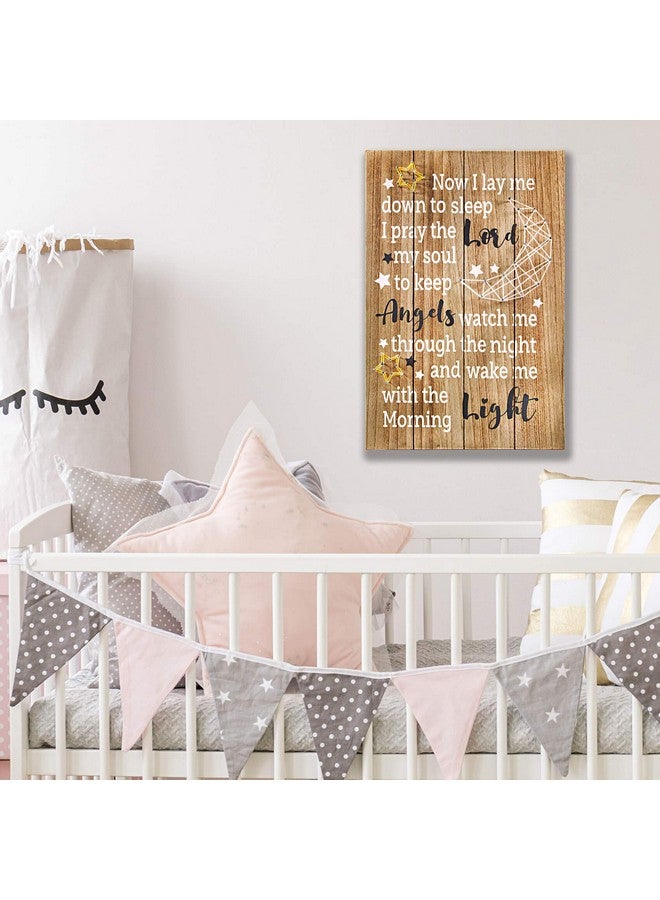 VILIGHT Nursery Sign Baby Room Decor - Now I Lay Me Down to Sleep Baptism Gifts for Boys and Girls - Kids Bedroom Wall 3D Moon and Star String Art Decorations - 11x16 Inches - Image 2