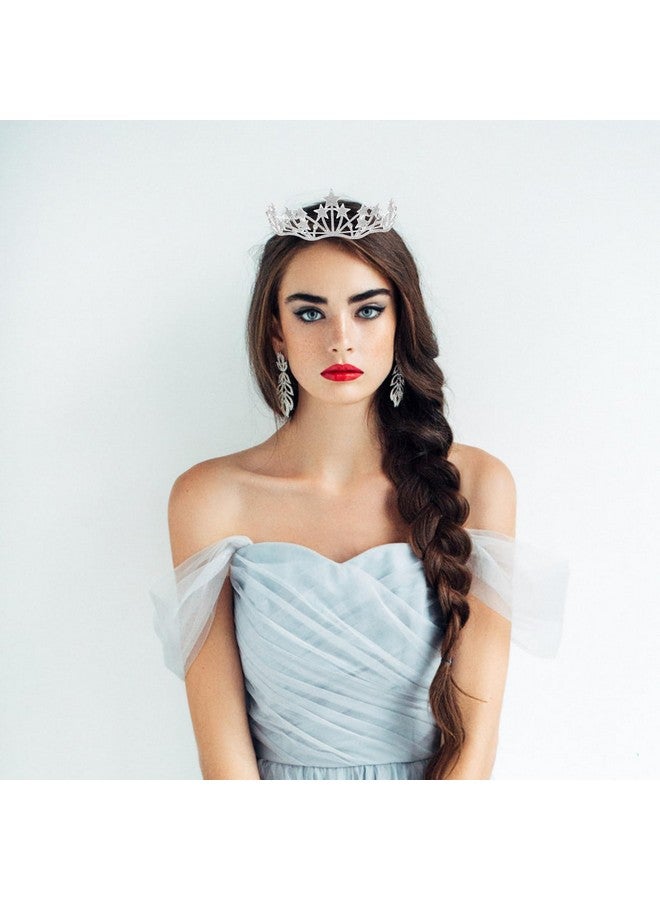 Lurrose Star Shaped Rhinestone Crowns Bridal Crowns Tiaras Bridal Headpiece for Wedding Ceremony Party - Image 5