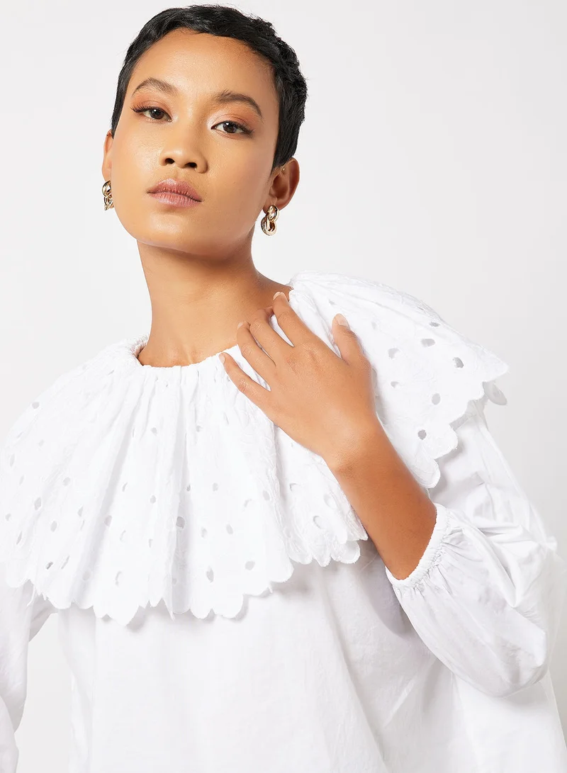 MANGO Ruffle Blouse