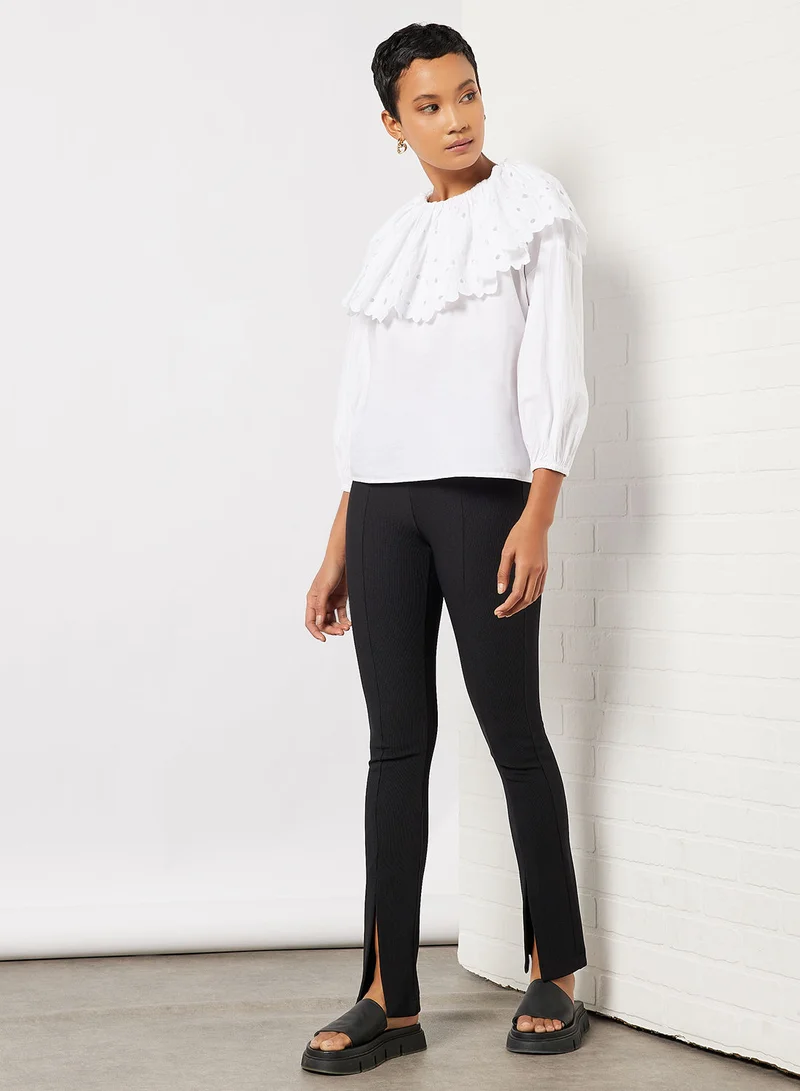 MANGO Ruffle Blouse