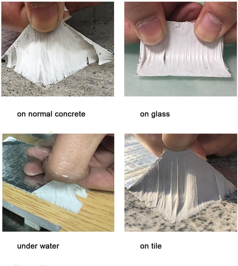 MAX-EMA GLOBAL MaxEMA Aluminum Foil Butyl Tape 5cm x5mtr Super Waterproof Tape For Leakage Roof Leak, Surface Crack, Window Seal, Boat Sealing, Gap Sealer, Pipe Rupture, Wall Crack, High Temperature Resistance - Image 5