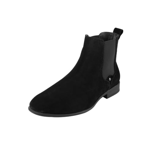 Mochi Men's Black Suede Chelsea Boot UK/8 EU/42(19-692) - Image 1