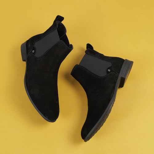 Mochi Men's Black Suede Chelsea Boot UK/8 EU/42(19-692) - Image 2