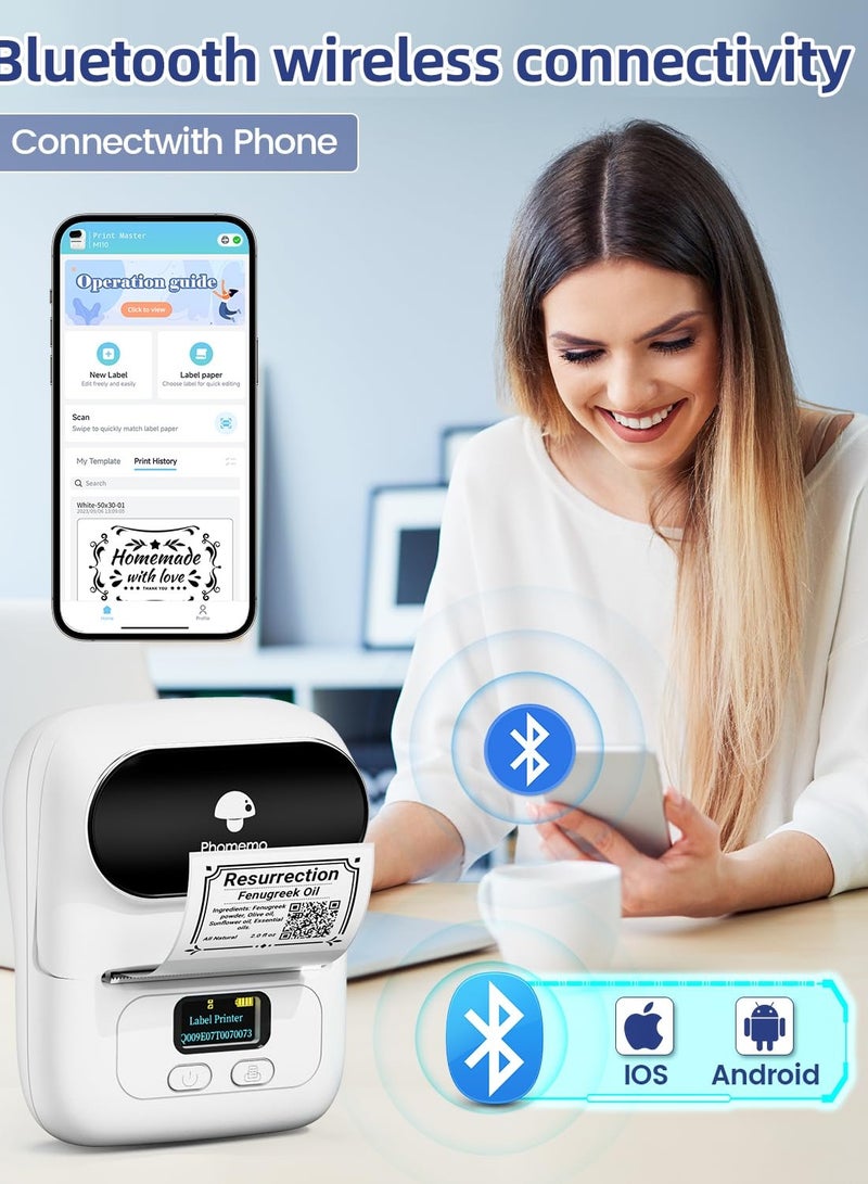 Bluetooth Barcode Label Makers Printer Portable Thermal Printer