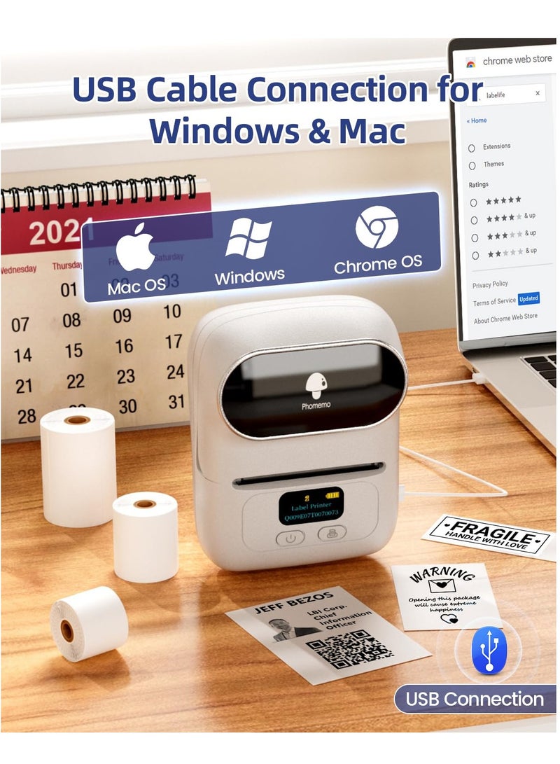 Bluetooth Barcode Label Makers Printer Portable Thermal Printer