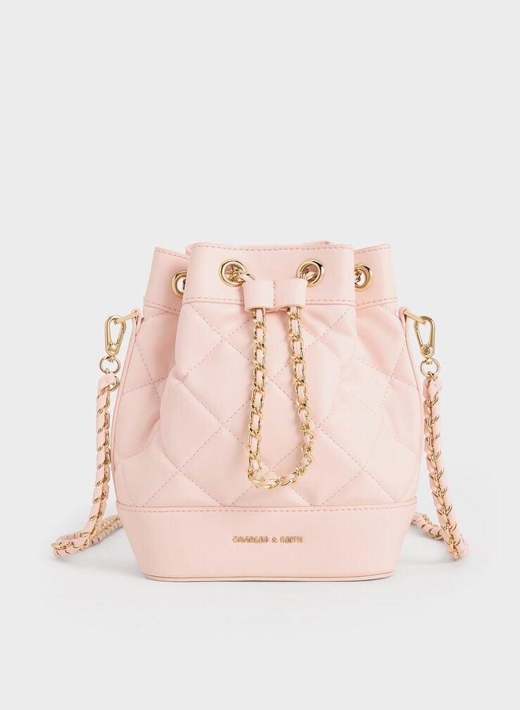 Charles & Keith Julia Quilted Two-Way Bucket Bag - Image 1
