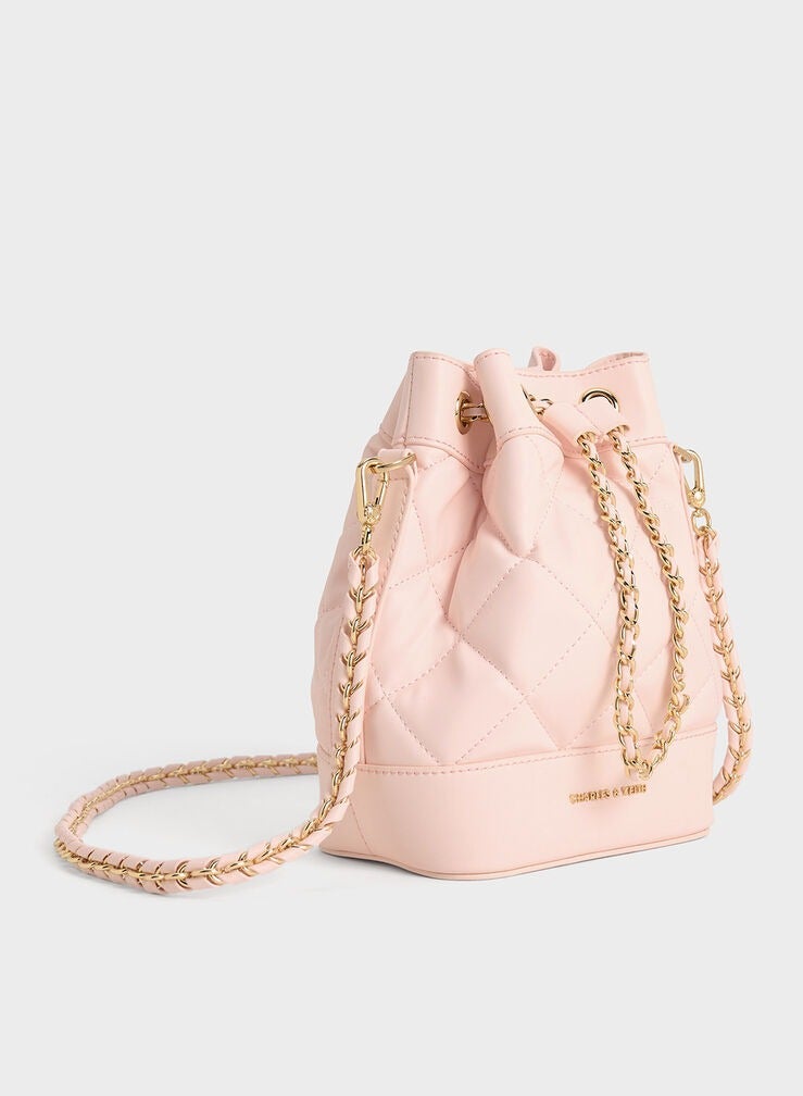 Charles & Keith Julia Quilted Two-Way Bucket Bag - Image 3