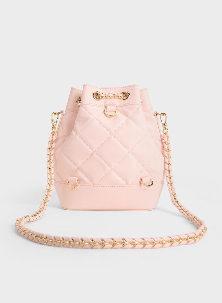 Charles & Keith Julia Quilted Two-Way Bucket Bag - Image 5