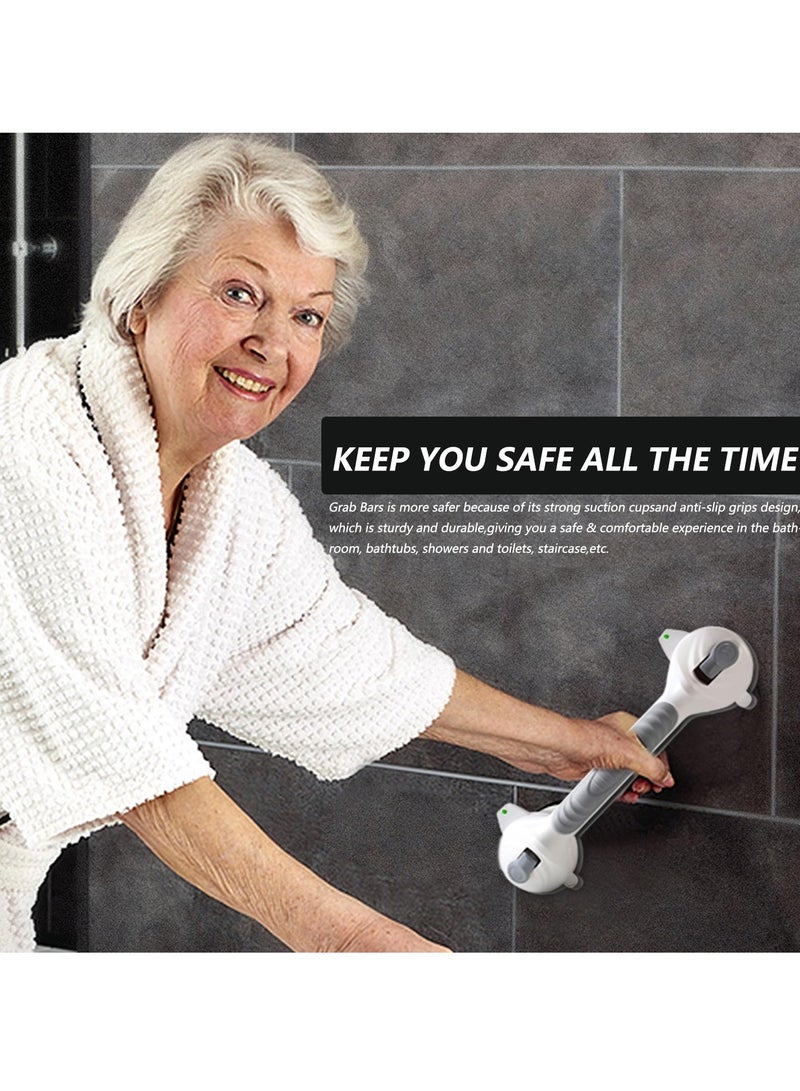 SYOSI Shower Grab Bars for Bathtubs and Showers, 1 Pack, 15 Inch Strong Suction Anti-Slip Handle, Safety Grab Bar for Seniors, Elderly Bathroom Support with Indicators - Image 4