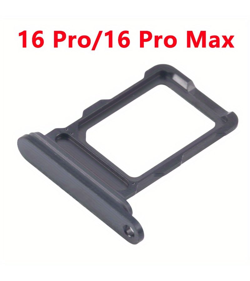 Sim Card Tray Holder For Iphone 16 Pro Max Double 2 SIM Micro Sim Card Reader SD Slot Adapter Replacement Parts Black - Image 5