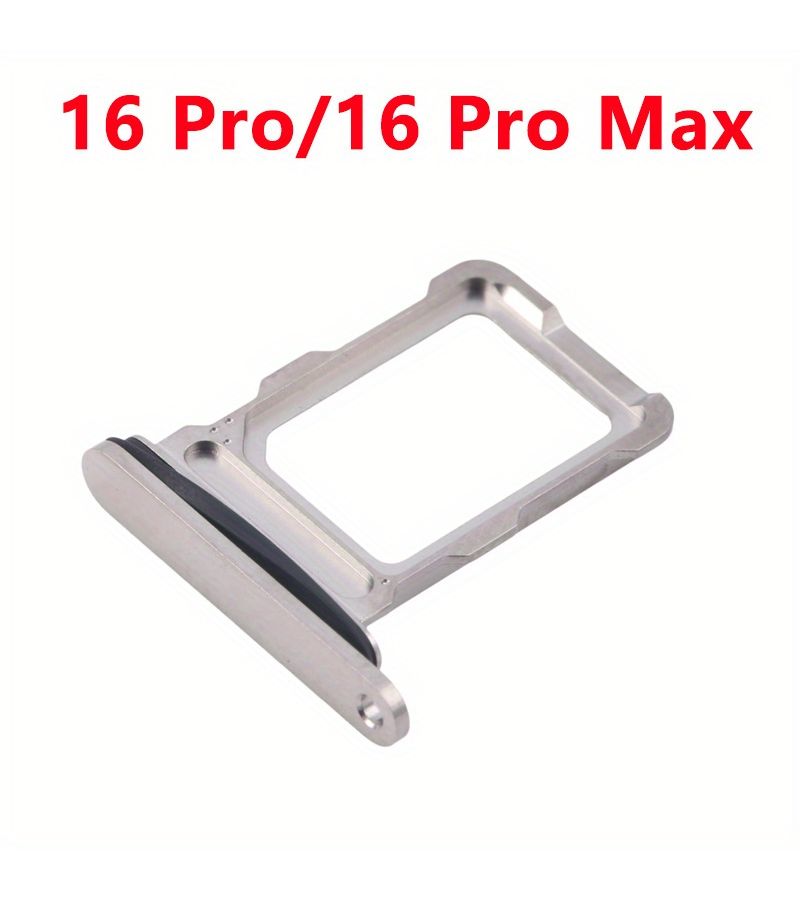 Sim Card Tray Holder For Iphone 16 Pro Max Double 2 SIM Micro Sim Card Reader SD Slot Adapter Replacement Parts Black - Image 3