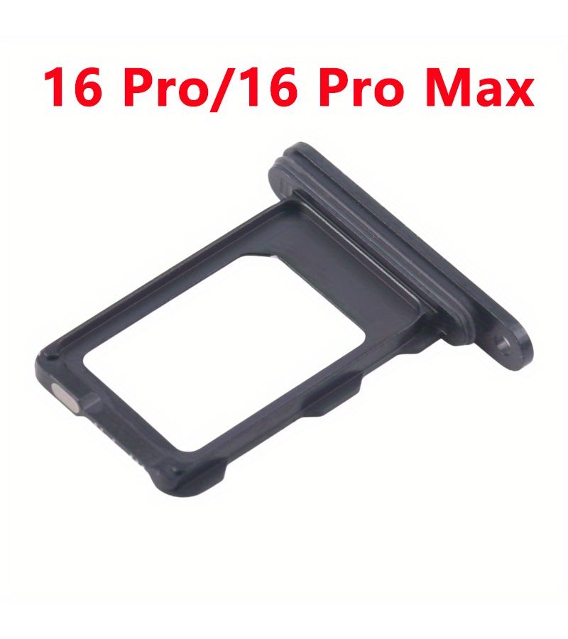 Sim Card Tray Holder For Iphone 16 Pro Max Double 2 SIM Micro Sim Card Reader SD Slot Adapter Replacement Parts Black - Image 4
