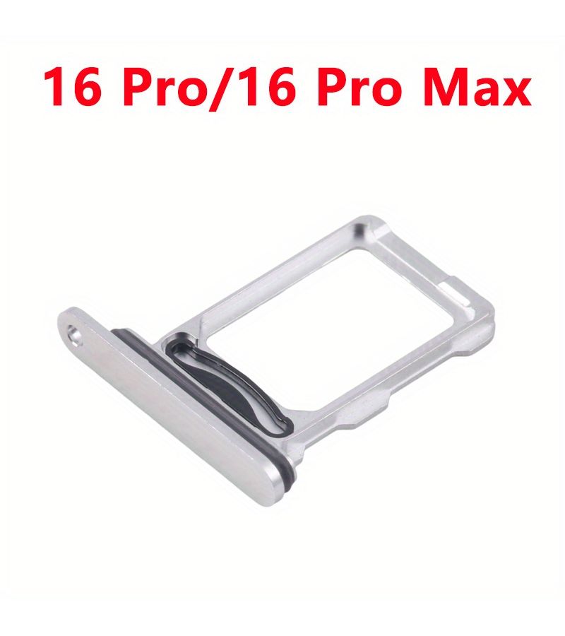 Sim Card Tray Holder For Iphone 16 Pro Max Double 2 SIM Micro Sim Card Reader SD Slot Adapter Replacement Parts Black - Image 2
