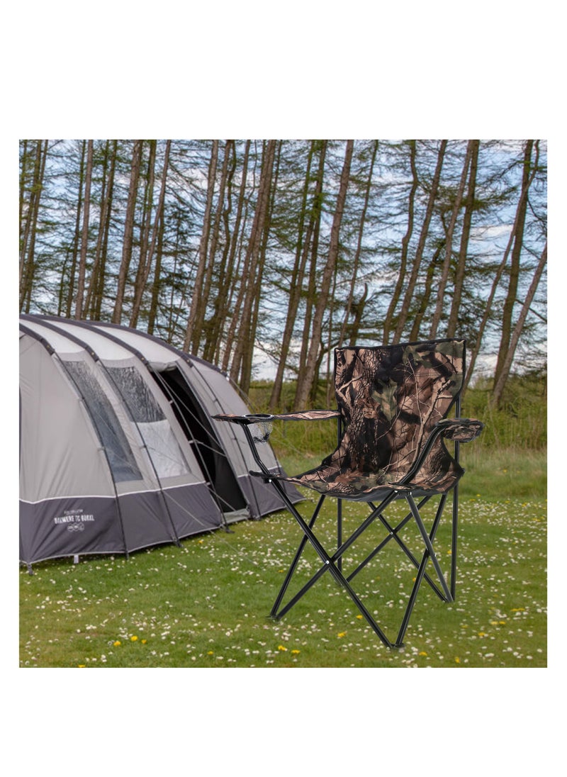 Royalford - Folding Camping Chair, Chair with Cup Holder, RF10132 | Lightweight Campsite Portable Chair with Travel Carry Bag | Perfect for Camping, Garden, Caravan Trips, Fishing, Beach - Image 1