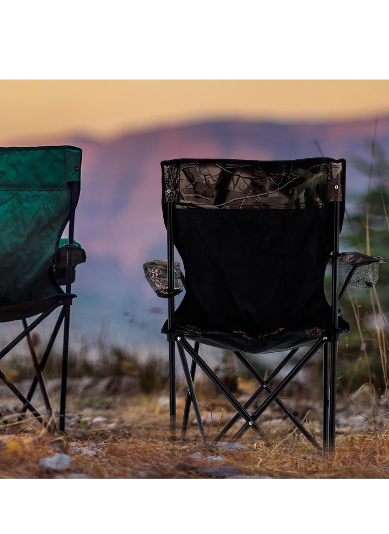 Royalford - Folding Camping Chair, Chair with Cup Holder, RF10132 | Lightweight Campsite Portable Chair with Travel Carry Bag | Perfect for Camping, Garden, Caravan Trips, Fishing, Beach - Image 1