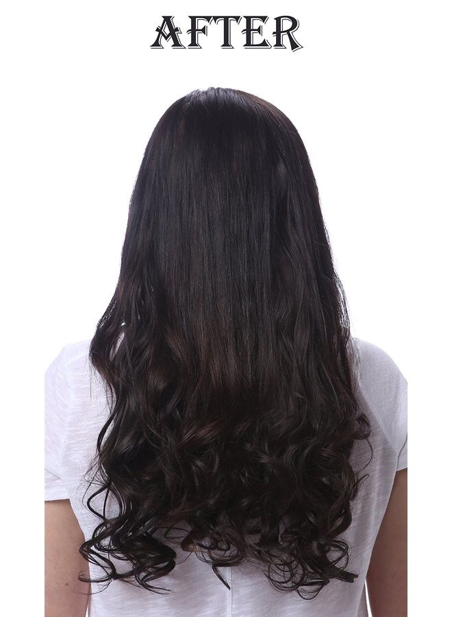 OneDor® 20" Curly Full Head Clip in Synthetic Hair Extensions 7pcs 140g (2#-Darkest brown) - Image 5