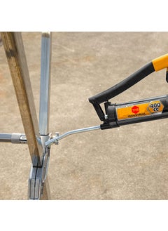 THS THS Heavy Duty LeverAction Manual Grease Gun with 18inch Whip Hose Follower Springs Premium Dual Lip Follower Jam Proof Toggle Mechanism with 12inch 10000 PSI with 400cc  - Image 4