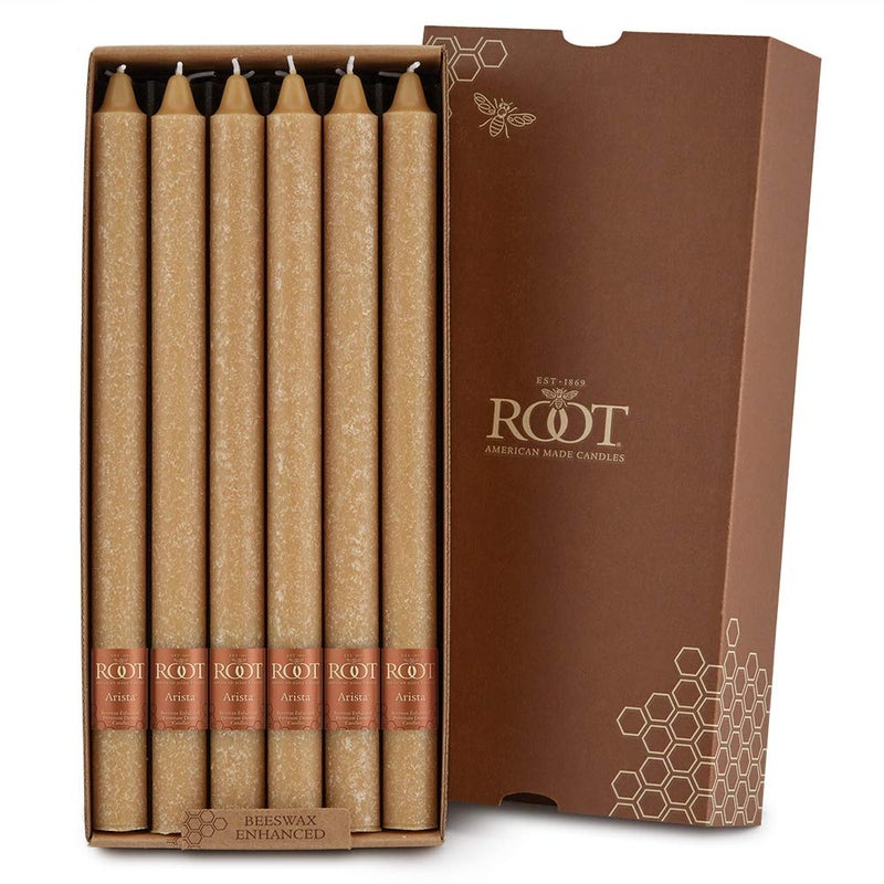Root Candles Unscented Dinner Candles Premium Beeswax Blend Boxed Candle Set, 12-Inch, Beeswax, 12-Count - Image 3