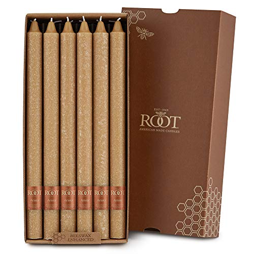 Root Candles Unscented Dinner Candles Premium Beeswax Blend Boxed Candle Set, 12-Inch, Beeswax, 12-Count - Image 1