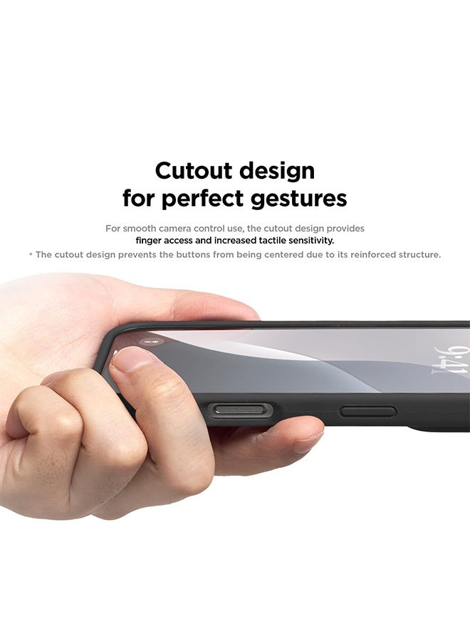 جي أس حافظة سيليكون سائلة متوافقة مع iPhone 16 Pro Max، باللون الأسود - Image 5