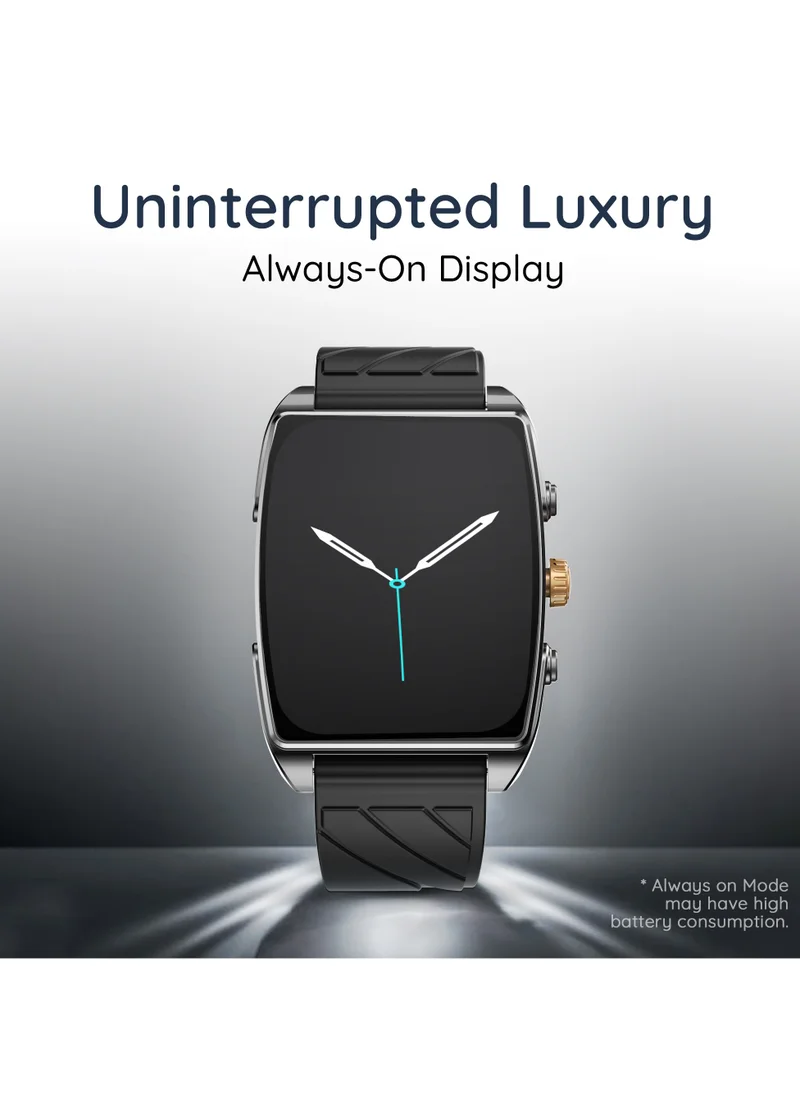 بيبل Mega 2.06" Amoled Display, Bluetooth Calling, Always on Display, SpO2,Heart Rate Monitoring, Multiple Watch Faces, Functional Rotating Crown, Multiple Watch Faces, AI Voice Assistant, Sleep Monitoring, Alarm & Notification, Timer, Camera Shutter, Remote Music Player, World Clock, Flash light, Find phone, Stopwatch, Weather, Exercise Records,