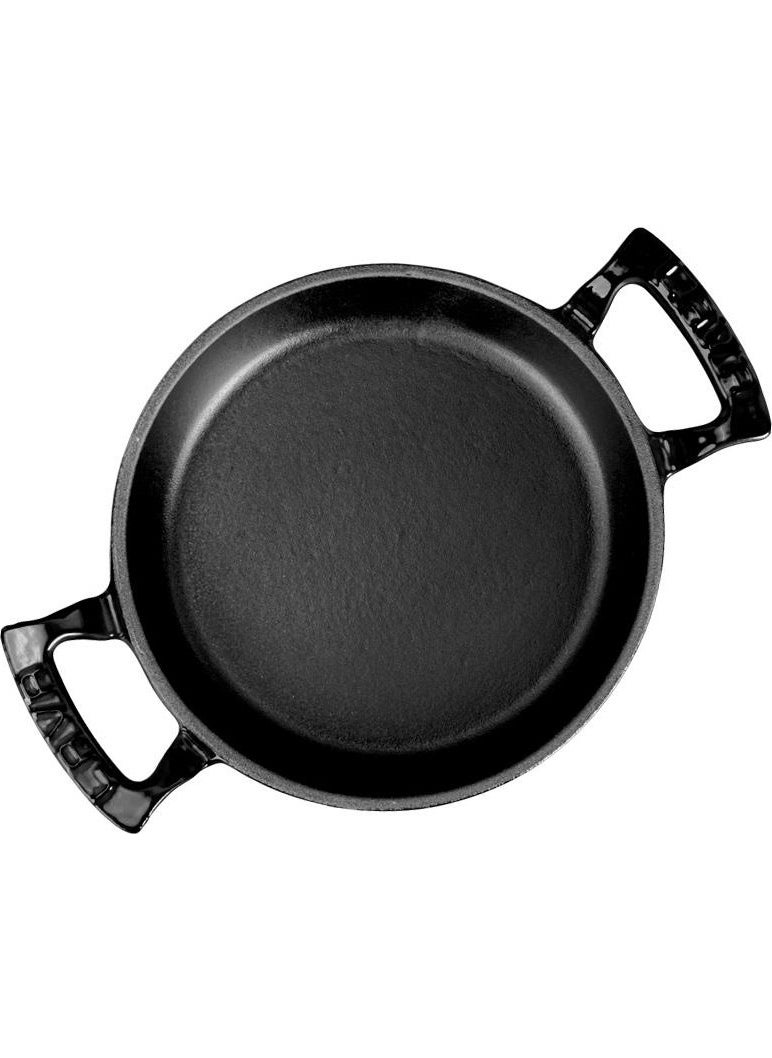 Lava Casting Round Pan Cast Iron Solid Double Handle 16 cm  - Image 3