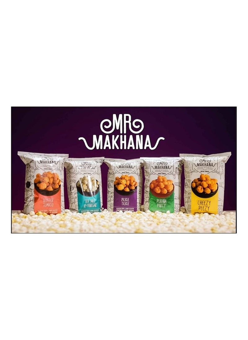 Mr Makhana - Piri Piri Paradise 75 Grams Popped Lotus Seeds Pack of 3 - Image 1