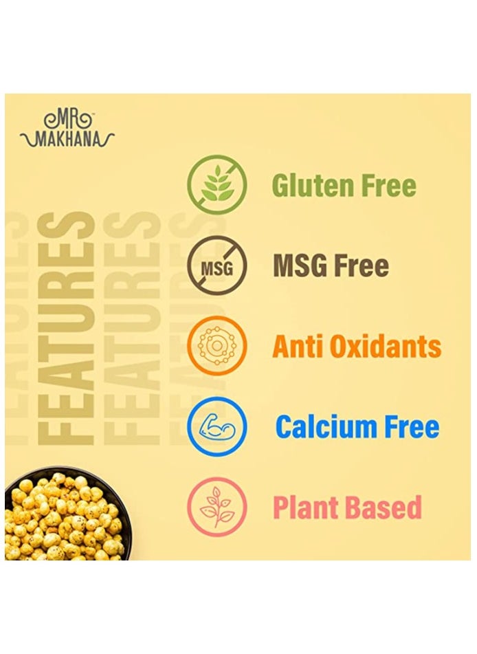 Mr Makhana - Piri Piri Paradise 75 Grams Popped Lotus Seeds Pack of 3 - Image 1