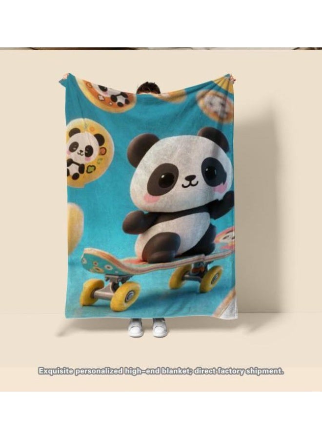 عام بطانية رقيقة من الفانيلا الكرتونية للأطفال والرضع (دافئة ومريحة، ومناسبة للنوم والألعاب) 70 سم * 100 سم - Image 2