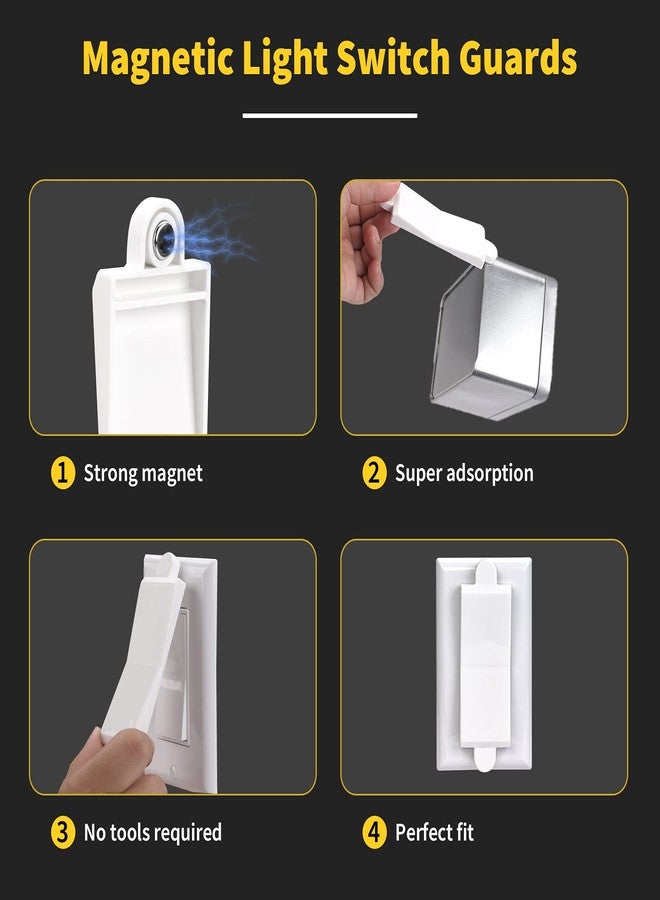 PSZEZNZ Child Proof Switch Cover and Guard - Light Switch Blocker and Lock (White, 1 Piece) - Image 4