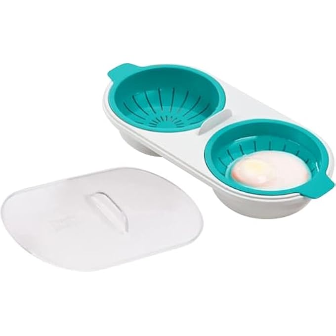 Bukela Egg Steamer Egg Poachers Poacher Cups Food Grade Pp Material Safe And Secure Time Saving And Labor Saving MultiFunction For Kitchen Home Ovens Poached Eggs Blue - Image 1