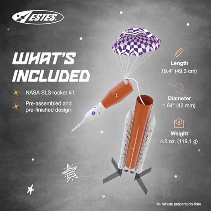 Estes 2206 NASA SLS Flying-Rocket-Building Kit, Beginner Replica Flying-Rocket-Model Kit for Ages 10+ - Image 3