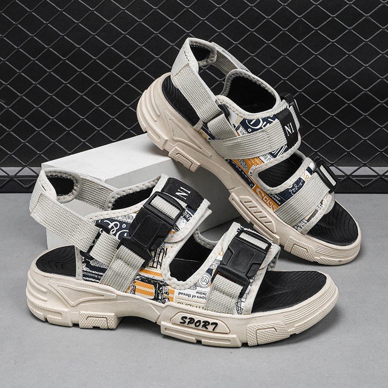 Sandals Men'S Summer Cyber Popular Casual Boys Sports Vietnam Driving Sandals Men'S Soft Sole Beach Shoes - Image 3