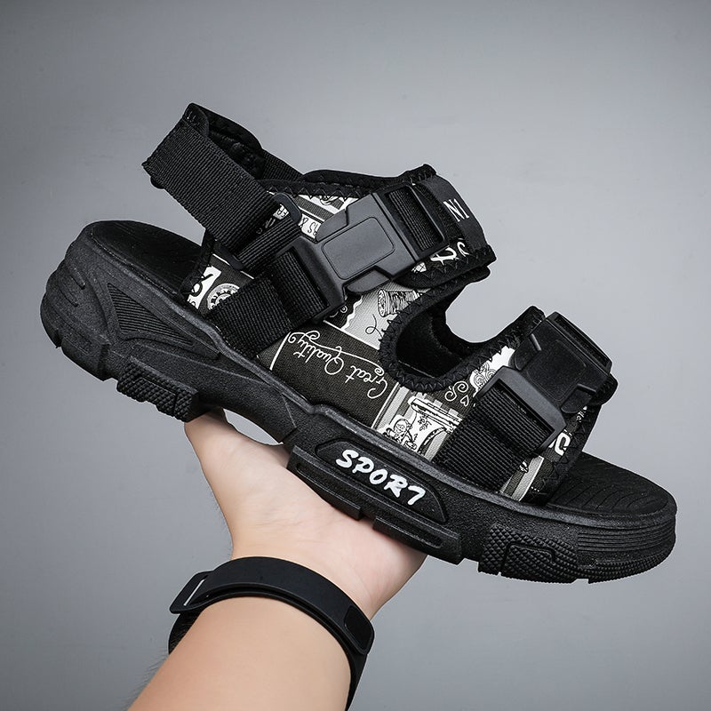 Sandals Men'S Summer Cyber Popular Casual Boys Sports Vietnam Driving Sandals Men'S Soft Sole Beach Shoes - Image 2