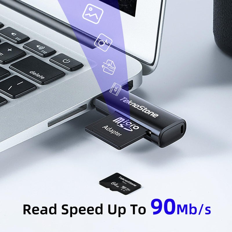TEKNOSTONE Basic 128GB Micro SDXC Memory Card with Adapter Up to 90MB/s Read Speed U3 V30 A1 Rated HD Video Support TF Card for Dashcams Security Cameras Tablets Phones (1 Pack) - Image 2