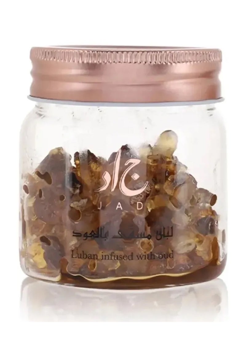 jad Jad Luban Infused with Oud Bakhoor Incense (80 grams) The smell quickly spreads and long-lasting scent - The perfect gift & gifts for all. home fragrance made in the UAE - ORIGINAL 100%  - Image 1