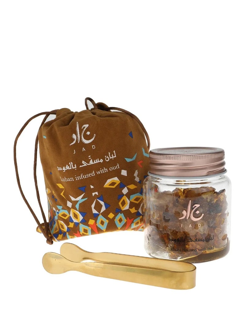 jad Jad Luban Infused with Oud Bakhoor Incense (80 grams) The smell quickly spreads and long-lasting scent - The perfect gift & gifts for all. home fragrance made in the UAE - ORIGINAL 100%  - Image 2