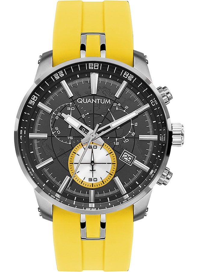 Quantum Silicone Strap Men's Wristwatch Waterproof 