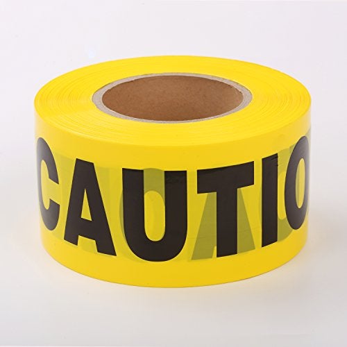 KINGPLAST Yellow Caution Tape Roll - 3 Inch 1000 Feet Warning Tape Barricade Tape Danger Tape Yellow Police Tape Non Adhesive Tape Caution Tape Crime Scene tape - Image 2