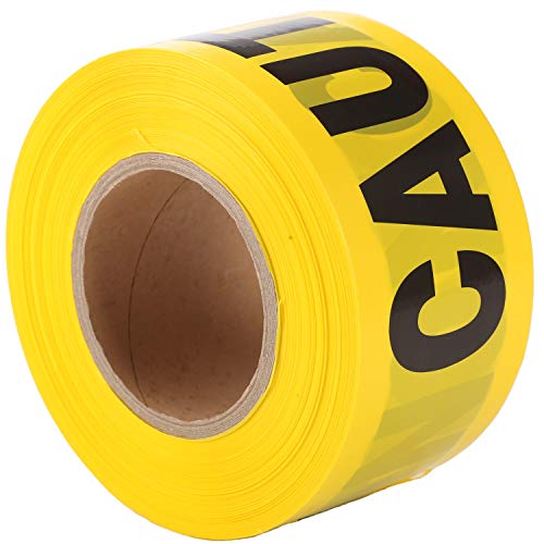 KINGPLAST Yellow Caution Tape Roll - 3 Inch 1000 Feet Warning Tape Barricade Tape Danger Tape Yellow Police Tape Non Adhesive Tape Caution Tape Crime Scene tape - Image 1